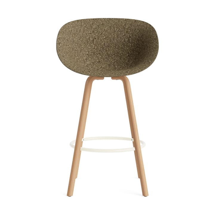 Mat Bar Armchair armlenestol 75 cm, Seaweed-bøk-krem stål Normann Copenhagen