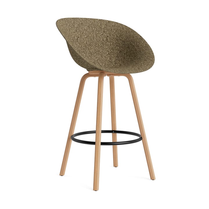 Mat Bar Armchair armlenestol 75 cm - Seaweed-bøk-svart stål - Normann Copenhagen