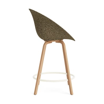 Mat Bar Armchair armlenestol forsidekledd 65 cm - Hallingdal 110-seaweed-beech-cream steel - Normann Copenhagen