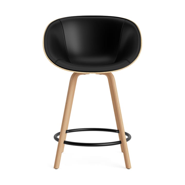 Mat Bar Armchair armlenestol forsidekledd 65 cm, Ultra 41599-hemp-bøk-svart stål Normann Copenhagen