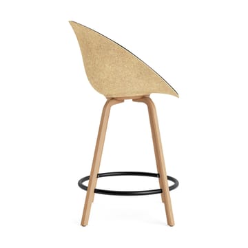 Mat Bar Armchair armlenestol forsidekledd 65 cm - Ultra 41599-hemp-bøk-svart stål - Normann Copenhagen