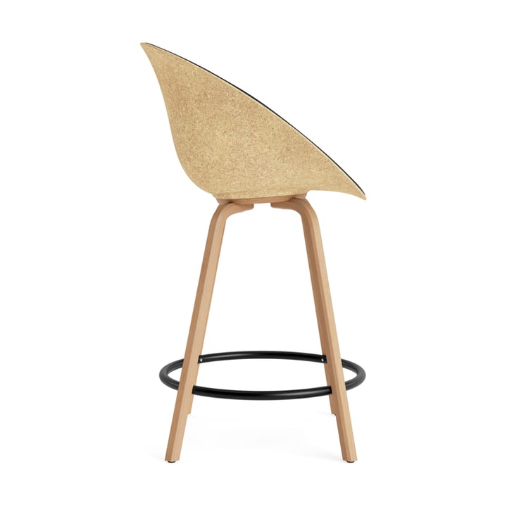 Mat Bar Armchair armlenestol forsidekledd 65 cm, Ultra 41599-hemp-bøk-svart stål Normann Copenhagen