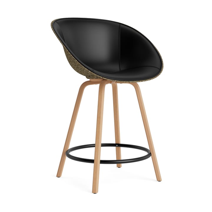 Mat Bar Armchair armlenestol forsidekledd 65 cm - Ultra 41599-seaweed-beech-black steel - Normann Copenhagen