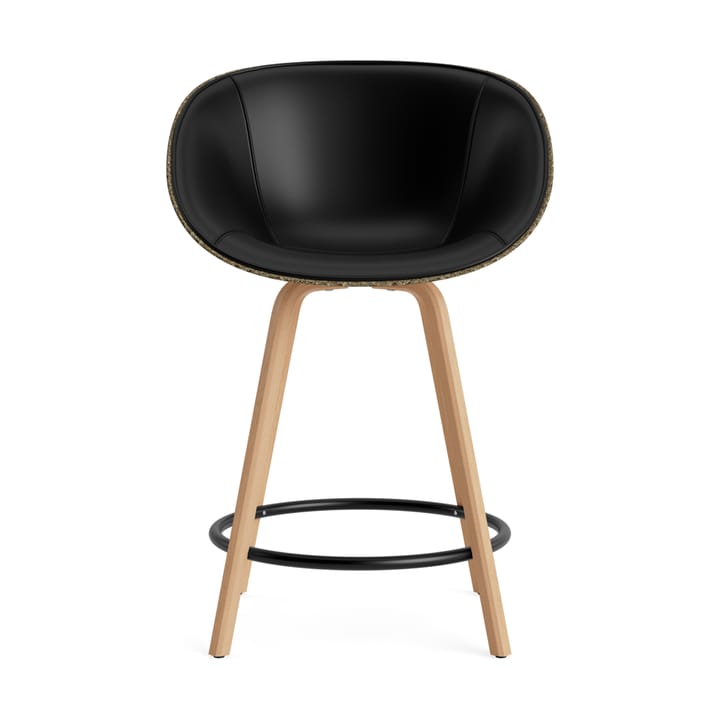 Mat Bar Armchair armlenestol forsidekledd 65 cm, Ultra 41599-seaweed-beech-black steel Normann Copenhagen