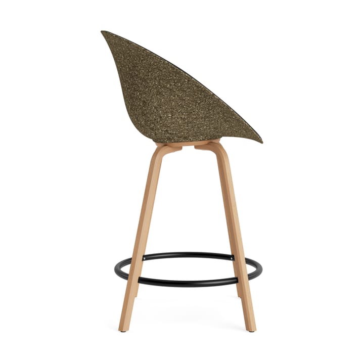 Mat Bar Armchair armlenestol forsidekledd 65 cm, Ultra 41599-seaweed-beech-black steel Normann Copenhagen