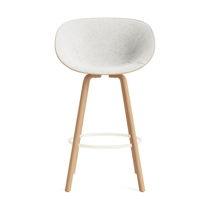 Mat Bar Armchair armlenestol framsideklädd 75 cm, Hallingdal 110-hemp-bøk-krem steel Normann Copenhagen
