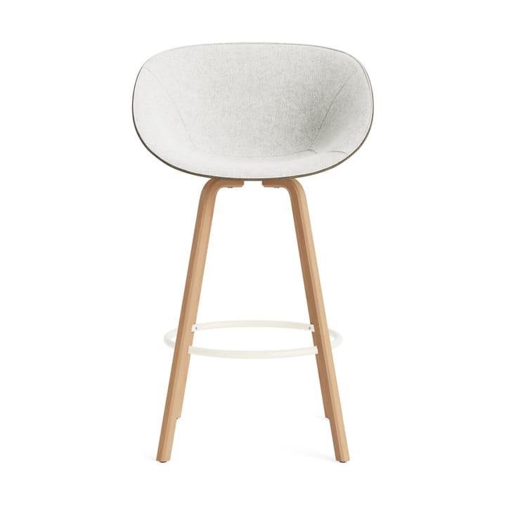 Mat Bar Armchair armlenestol framsideklädd 75 cm, Hallingdal 110-seaweed-beech-cream steel Normann Copenhagen