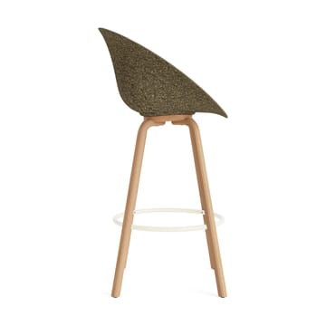 Mat Bar Armchair armlenestol framsideklädd 75 cm - Hallingdal 110-seaweed-beech-cream steel - Normann Copenhagen