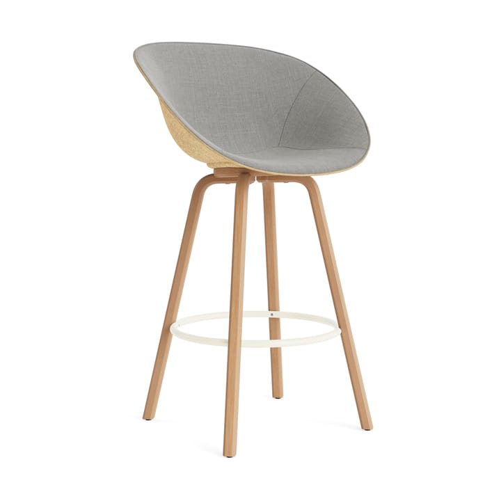 Mat Bar Armchair armlenestol framsideklädd 75 cm - Remix 133-hemp-bøk-krem stål - Normann Copenhagen
