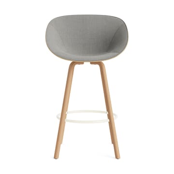 Mat Bar Armchair armlenestol framsideklädd 75 cm - Remix 133-hemp-bøk-krem stål - Normann Copenhagen