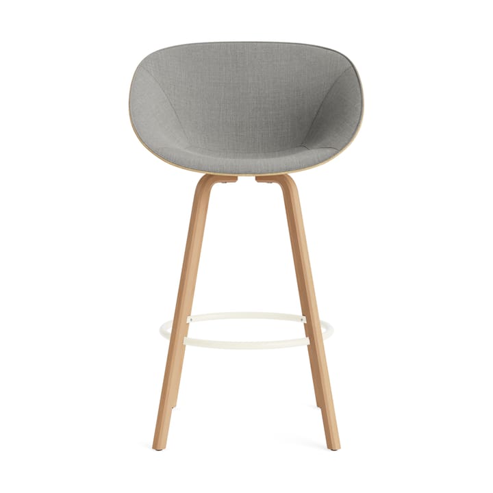 Mat Bar Armchair armlenestol framsideklädd 75 cm, Remix 133-hemp-bøk-krem stål Normann Copenhagen