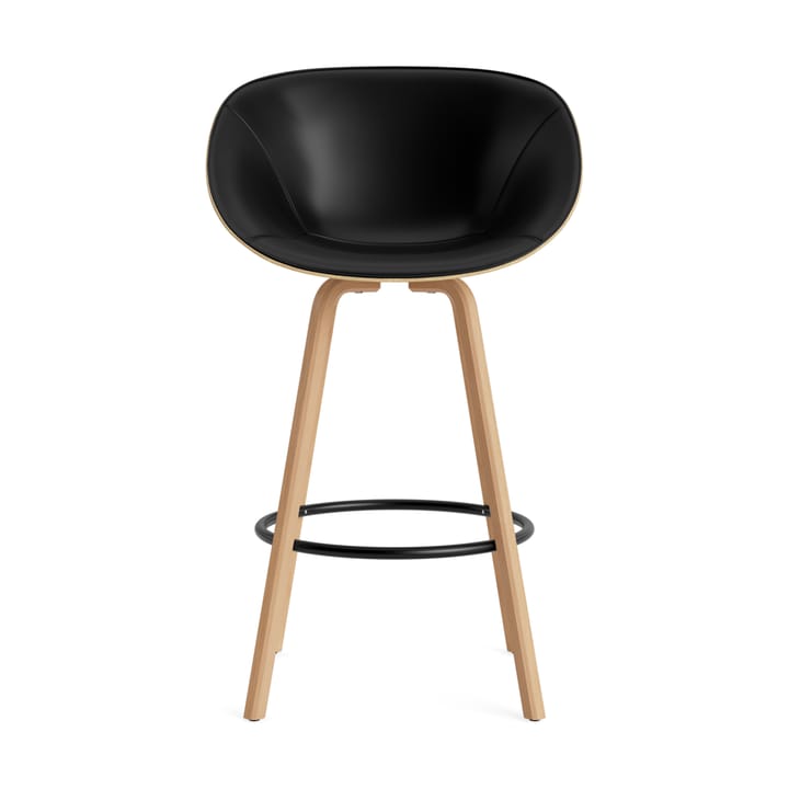 Mat Bar Armchair armlenestol framsideklädd 75 cm, Ultra 41599-hemp-bøk-svart stål Normann Copenhagen