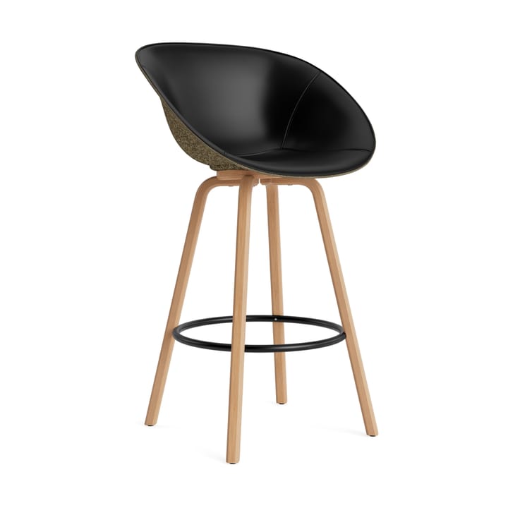 Mat Bar Armchair armlenestol framsideklädd 75 cm - Ultra 41599-seaweed-beech-black steel - Normann Copenhagen