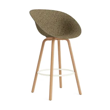 Mat Bar Armchair karmstol 75 cm - Seaweed-beech-cream steel - Normann Copenhagen