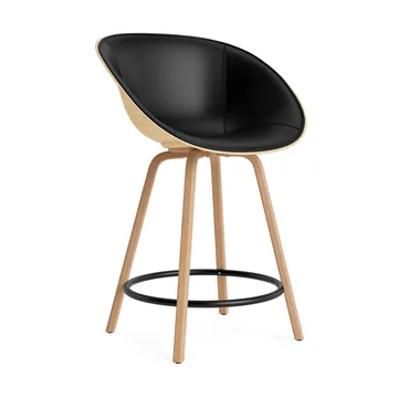 Mat Bar Armchair karmstol  fremsidepolstring 65 cm - Ultra 41599-hemp-beech-black steel - Normann Copenhagen