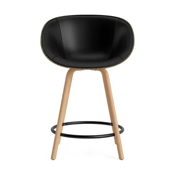 Mat Bar Armchair karmstol  fremsidepolstring 65 cm - Ultra 41599-seaweed-beech-black steel - Normann Copenhagen