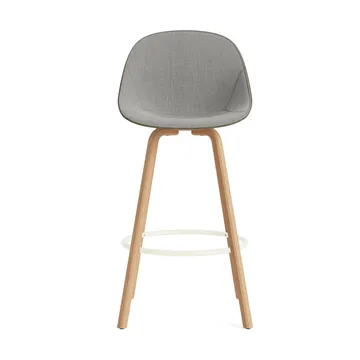 Mat Bar Chair barkrakk  fremsidepolstring 75 cm - Remix 133-seaweed-beech-cream steel - Normann Copenhagen