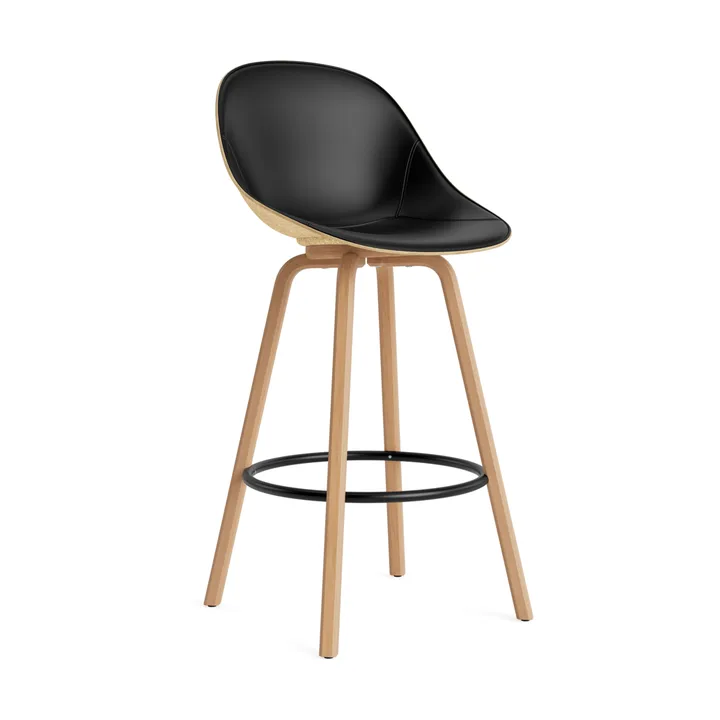 Mat Bar Chair barkrakk  fremsidepolstring 75 cm - Ultra 41599-hemp-beech-black steel - Normann Copenhagen