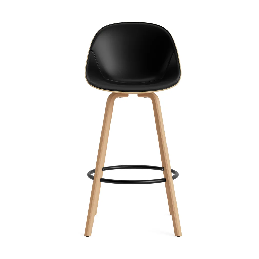 Mat Bar Chair barkrakk  fremsidepolstring 75 cm, Ultra 41599-hemp-beech-black steel Normann Copenhagen