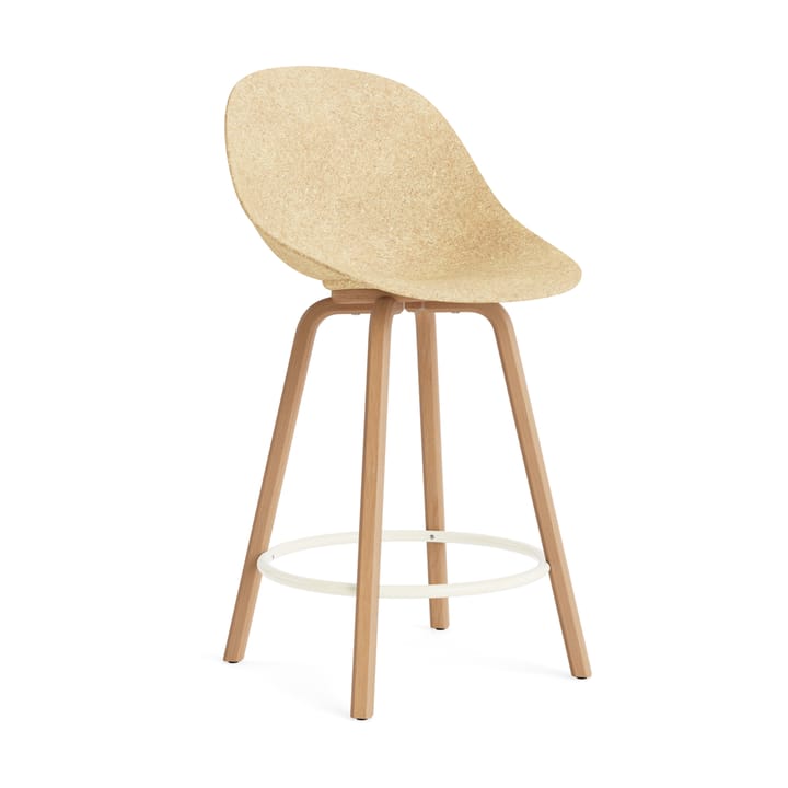 Mat Bar Chair barstol 65 cm - Hemp-bøk-cream steel - Normann Copenhagen