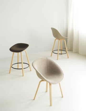 Mat Bar Chair barstol 65 cm - Hemp-bøk-svart stål - Normann Copenhagen