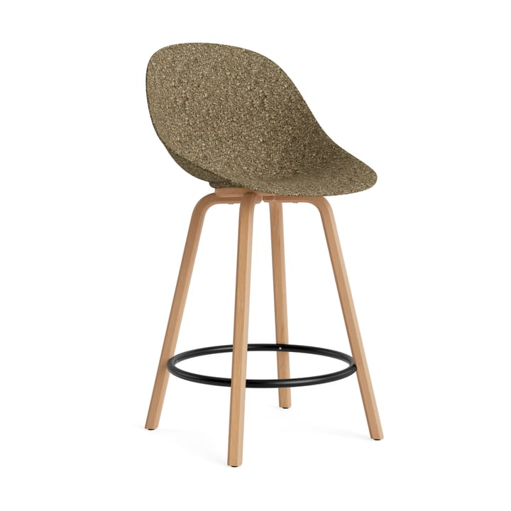 Mat Bar Chair barstol 65 cm - Seaweed-bøk-svart stål - Normann Copenhagen