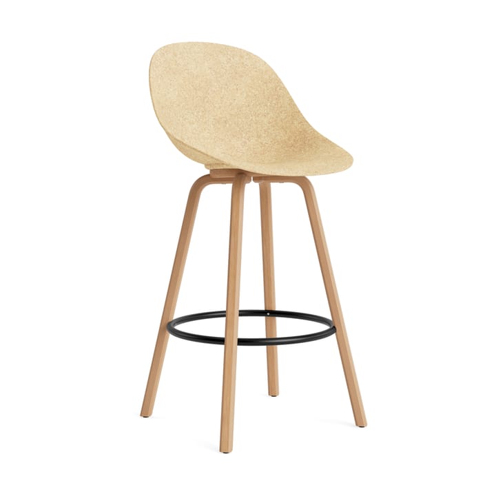 Mat Bar Chair barstol 75 cm - Hemp-bøk-svart stål - Normann Copenhagen