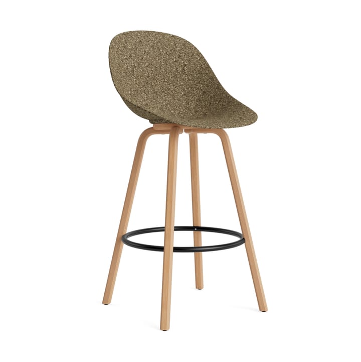 Mat Bar Chair barstol 75 cm - Seaweed-bøk-svart stål - Normann Copenhagen