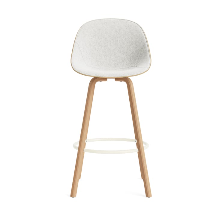 Mat Bar Chair barstol forsetetrekket 75 cm, Hallingdal 110-hemp-bøk-cream steel Normann Copenhagen