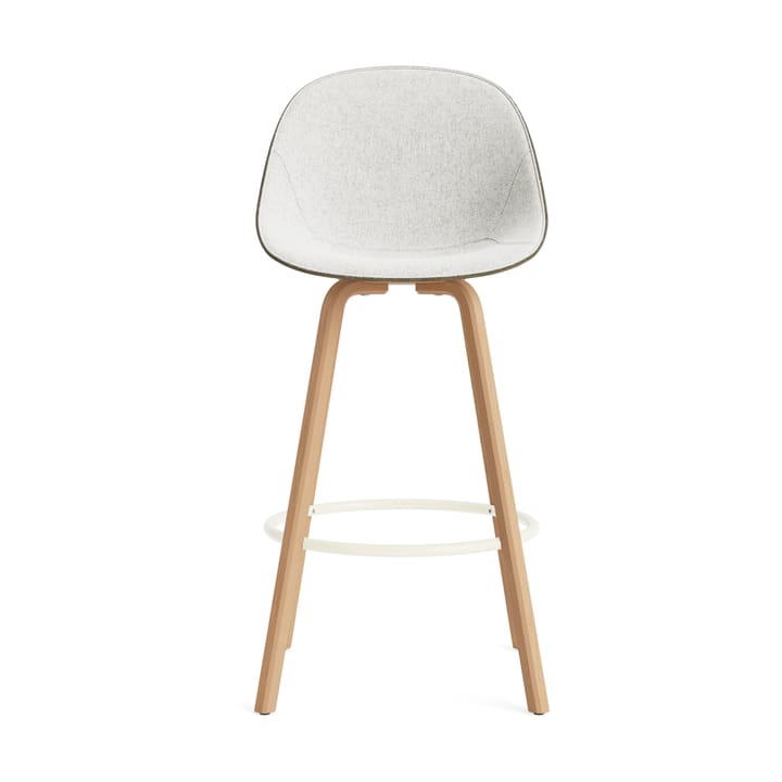 Mat Bar Chair barstol forsetetrekket 75 cm, Hallingdal 110-seaweed-beech-cream steel Normann Copenhagen