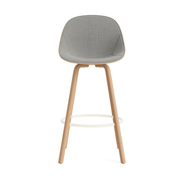 Mat Bar Chair barstol forsetetrekket 75 cm - Remix 133-hemp-bøk-krem stål - Normann Copenhagen