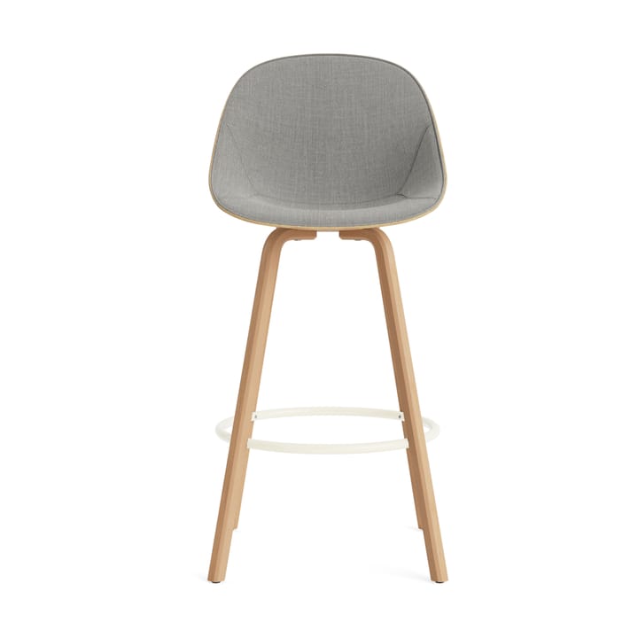 Mat Bar Chair barstol forsetetrekket 75 cm, Remix 133-hemp-bøk-krem stål Normann Copenhagen