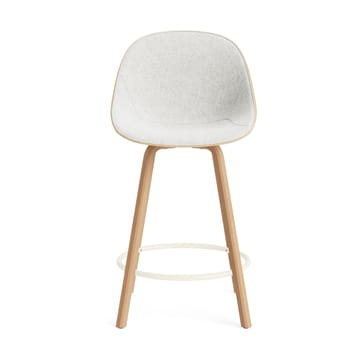 Mat Bar Chair barstol framsidekledd 65 cm - Hallingdal 110-hemp-bøk-krem steel - Normann Copenhagen