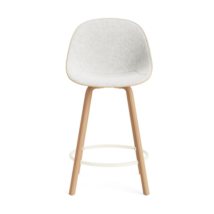 Mat Bar Chair barstol framsidekledd 65 cm, Hallingdal 110-hemp-bøk-krem steel Normann Copenhagen
