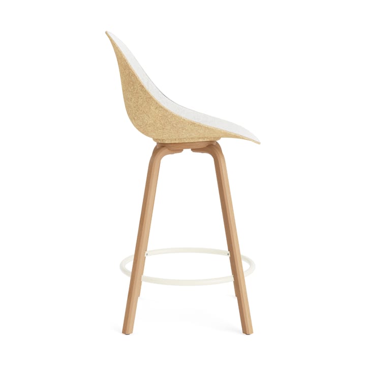Mat Bar Chair barstol framsidekledd 65 cm, Hallingdal 110-hemp-bøk-krem steel Normann Copenhagen