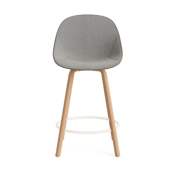 Mat Bar Chair barstol framsidekledd 65 cm, Remix 133-seaweed-beech-cream steel Normann Copenhagen