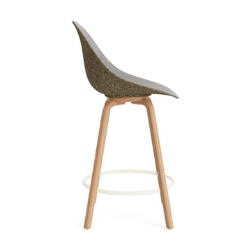 Mat Bar Chair barstol framsidekledd 65 cm - Remix 133-seaweed-beech-cream steel - Normann Copenhagen