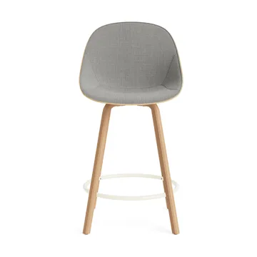 Mat Bar Chair barstol  fremsidepolstring 65 cm - Remix 133-hemp-beech-cream steel - Normann Copenhagen