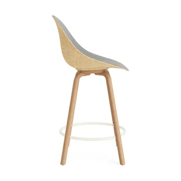 Mat Bar Chair barstol  fremsidepolstring 65 cm - Remix 133-hemp-beech-cream steel - Normann Copenhagen