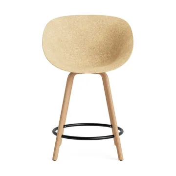 Mat barstol 65 cm - Hemp-beech-black steel - Normann Copenhagen