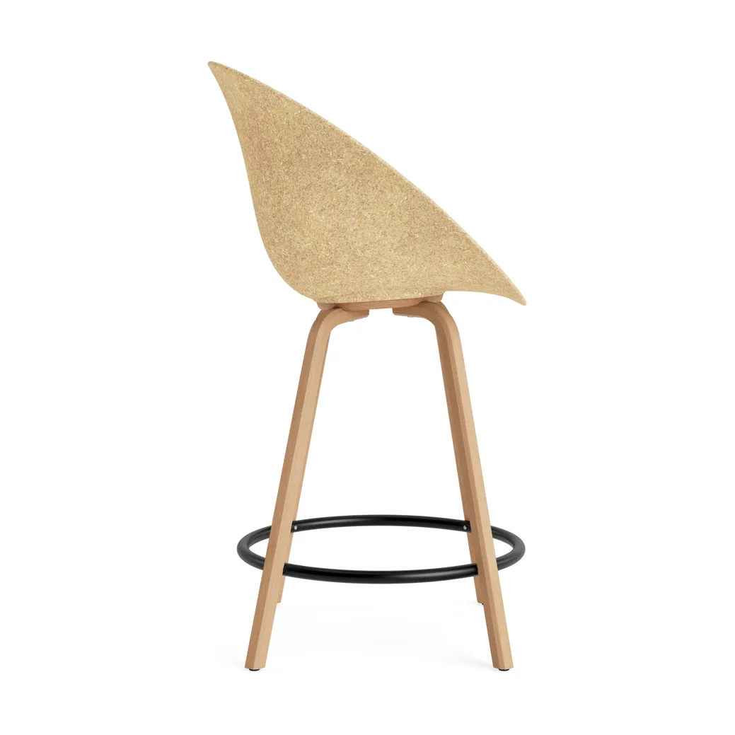 Mat barstol 65 cm, Hemp-beech-black steel Normann Copenhagen