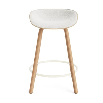 Mat Barstol barkrakk framsidekledd 65 cm - Hallingdal 110-hemp-bøk-cream steel - Normann Copenhagen