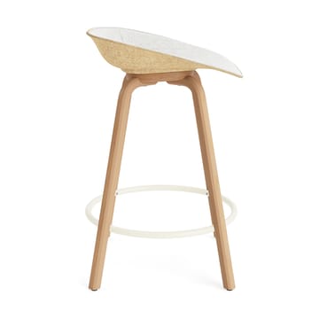 Mat Barstol barkrakk framsidekledd 65 cm - Hallingdal 110-hemp-bøk-cream steel - Normann Copenhagen