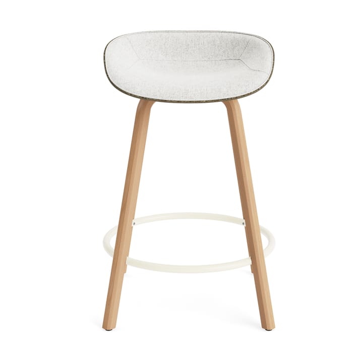 Mat Barstol barkrakk framsidekledd 65 cm, Hallingdal 110-seaweed-beech-cream steel Normann Copenhagen
