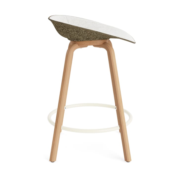 Mat Barstol barkrakk framsidekledd 65 cm, Hallingdal 110-seaweed-beech-cream steel Normann Copenhagen