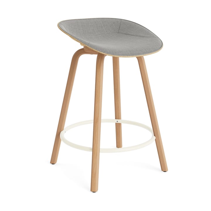 Mat Barstol barkrakk framsidekledd 65 cm - Remix 133-hemp-beech-cream steel - Normann Copenhagen