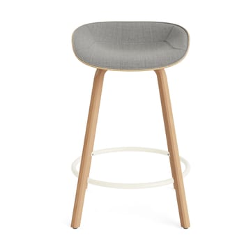 Mat Barstol barkrakk framsidekledd 65 cm - Remix 133-hemp-beech-cream steel - Normann Copenhagen