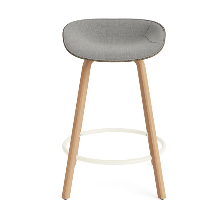 Mat Barstol barkrakk framsidekledd 65 cm, Remix 133-seaweed-beech-cream steel Normann Copenhagen