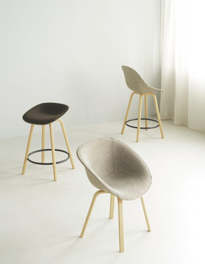 Mat Barstol barkrakk framsidekledd 65 cm, Ultra 41599-seaweed-beech-black steel Normann Copenhagen