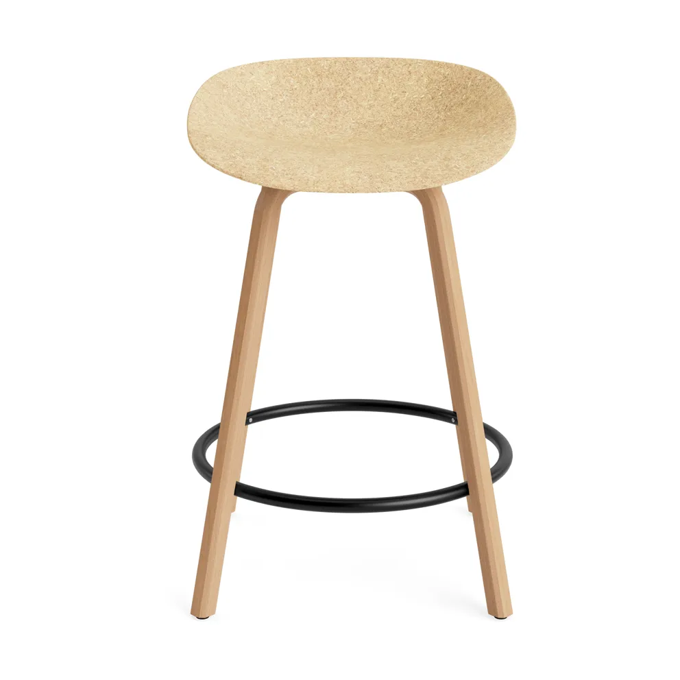 Mat Barstool barstol 65 cm, Hemp-beech-black steel Normann Copenhagen